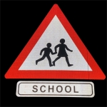 Reflective Aluminum Sign - Diamond Grade Reflective Aluminum School Children Crossing Ahead Sign